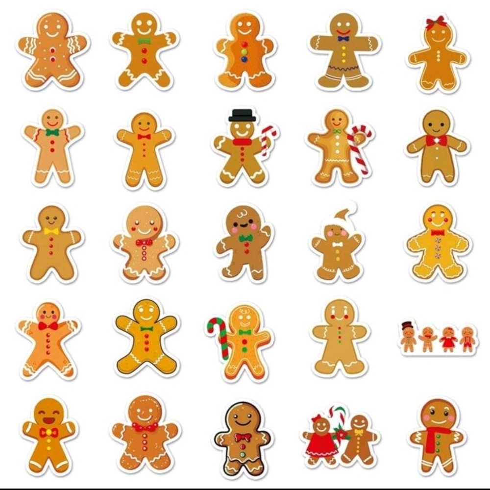 Gingerbread Man Sticker Pack - Picture 4 of 4